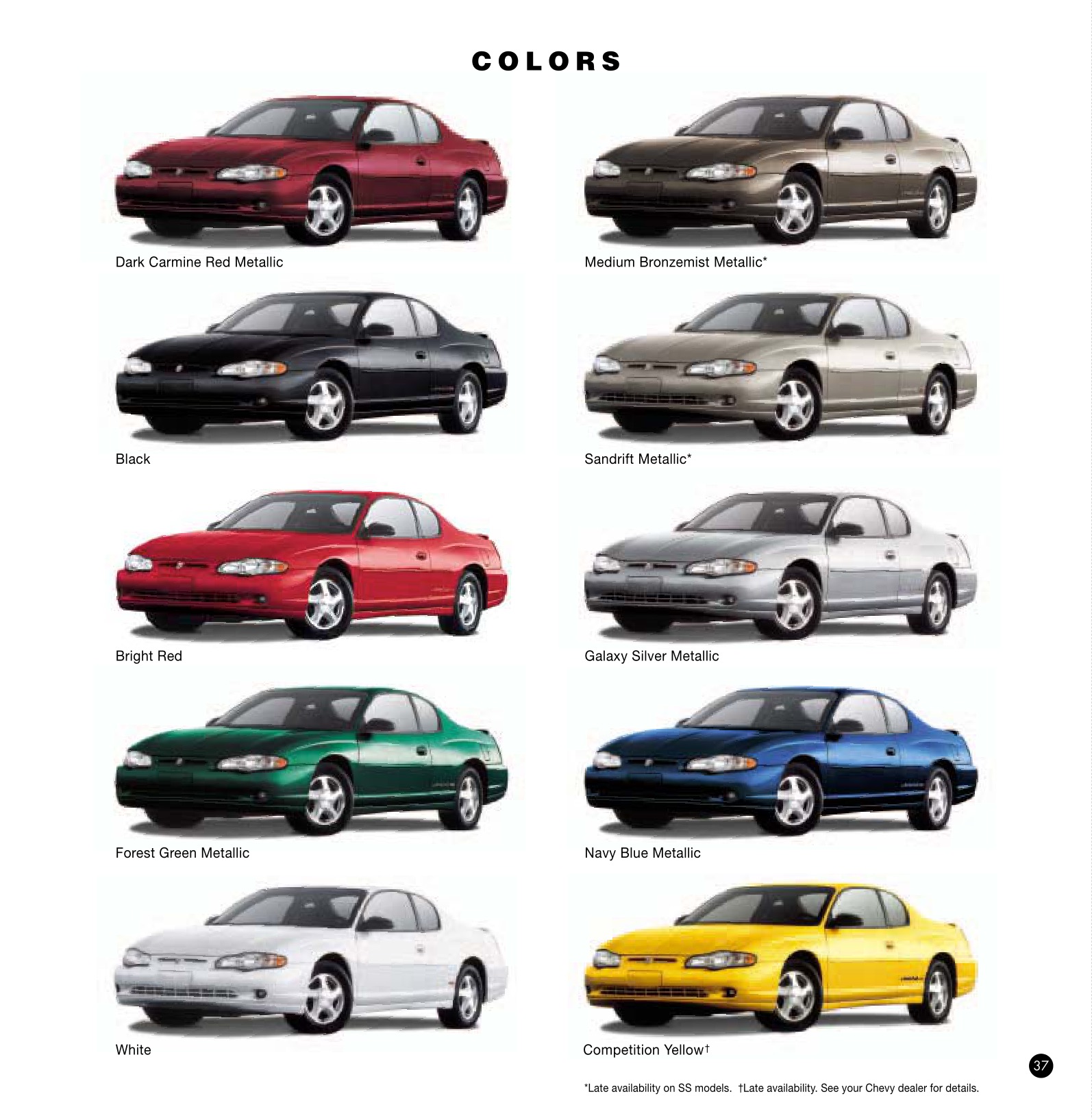 2002 Chevrolet Monte Carlo Brochure Page 18